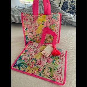Lilly Pulitzer set of TWO market totes